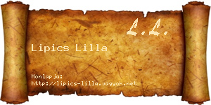 Lipics Lilla névjegykártya