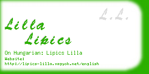 lilla lipics business card
